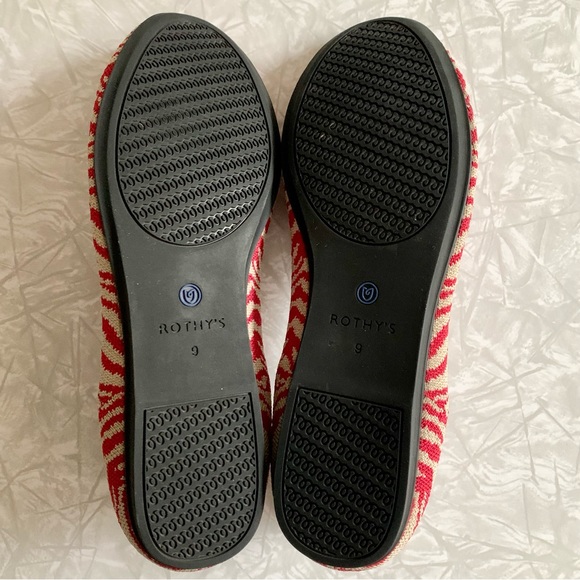 Retired/HTF! Rothy’s Retired Red Zebra Loafers 9 - Picture 8 of 10